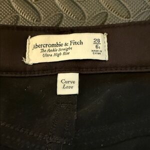 Abercrombie & Fitch Black Ankle Straight Jeans